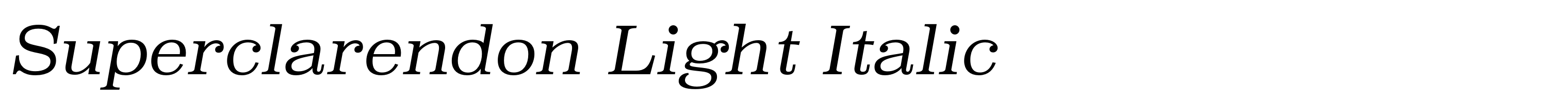 Superclarendon Light Italic